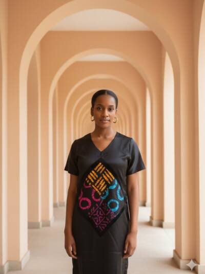 Midnight Prism Embroidered Kaftan