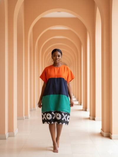 Sunset Harmony Colorblock Dress