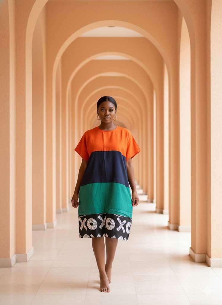 Sunset Harmony Colorblock Dress