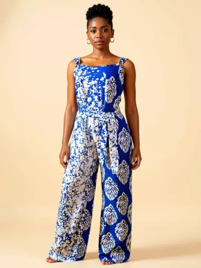 The Zuri Leaf-Print Jumpsuit