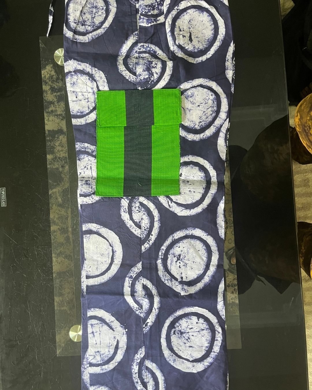 Adire Trousers with Aso Oke Pocket Detailing – Root & Radiance Men’s Collection - Image 6