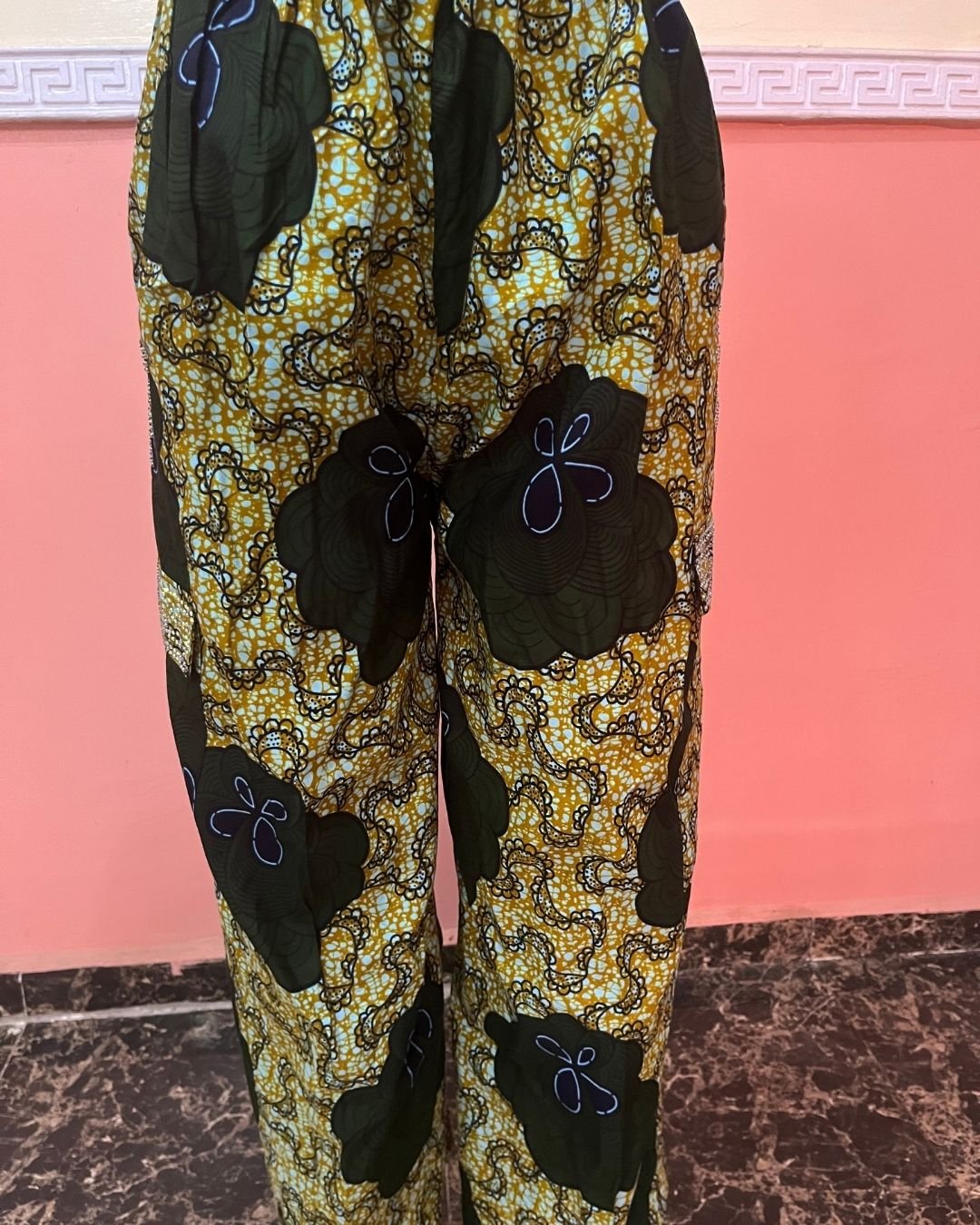 Premium Stoned Ankara Cargo Trouser – Side Crystal Embellished Pocket Design - Image 4