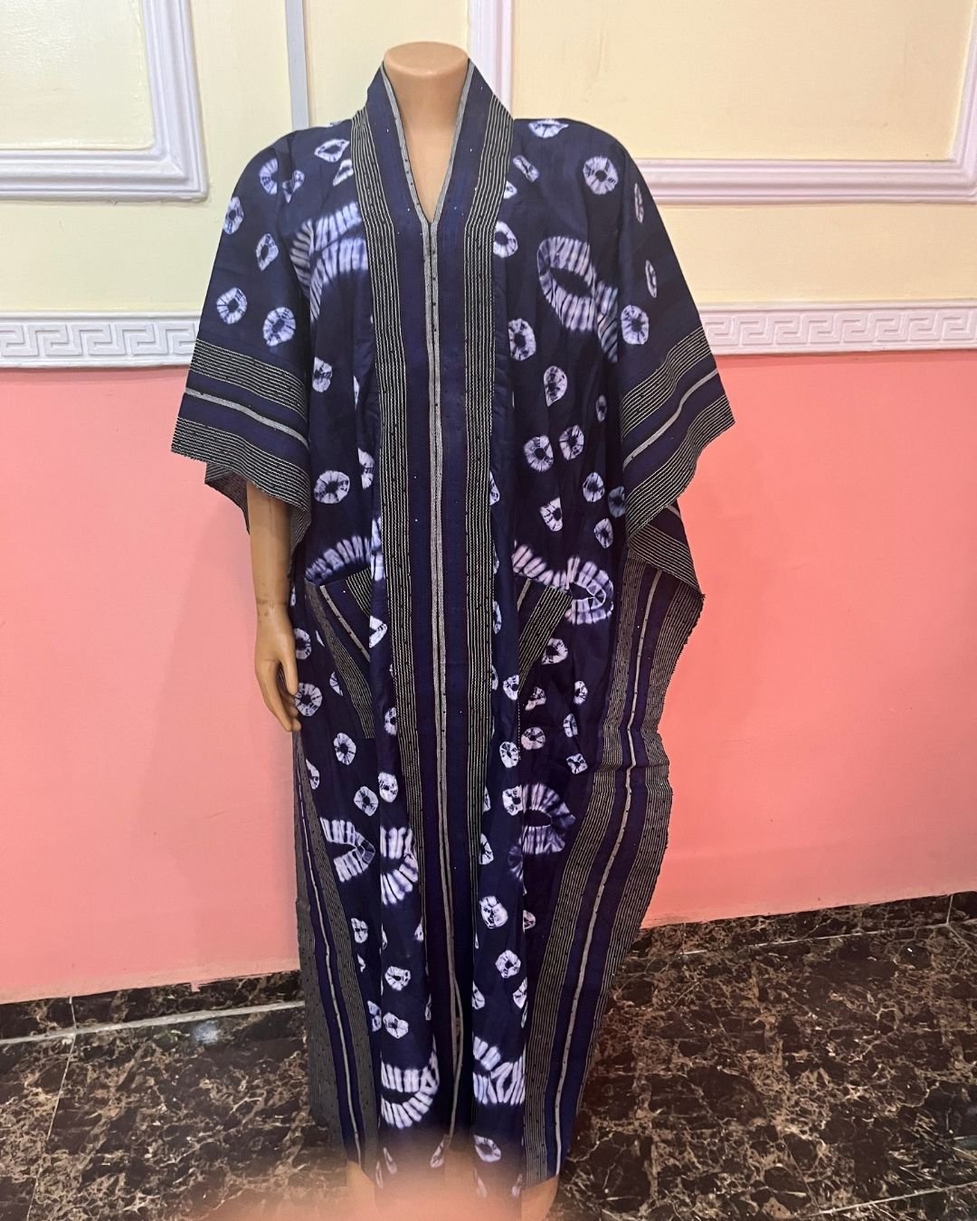 The Adunni Bloom Kaftan – Indigo Heritage Edition - Image 3