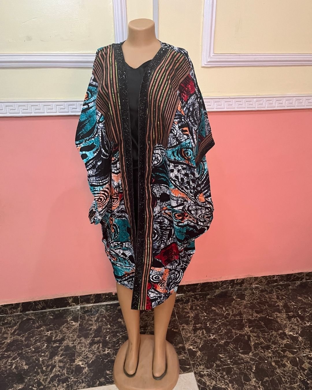 Tinu Adire Aso-Oke Luxe Kimono - Image 4