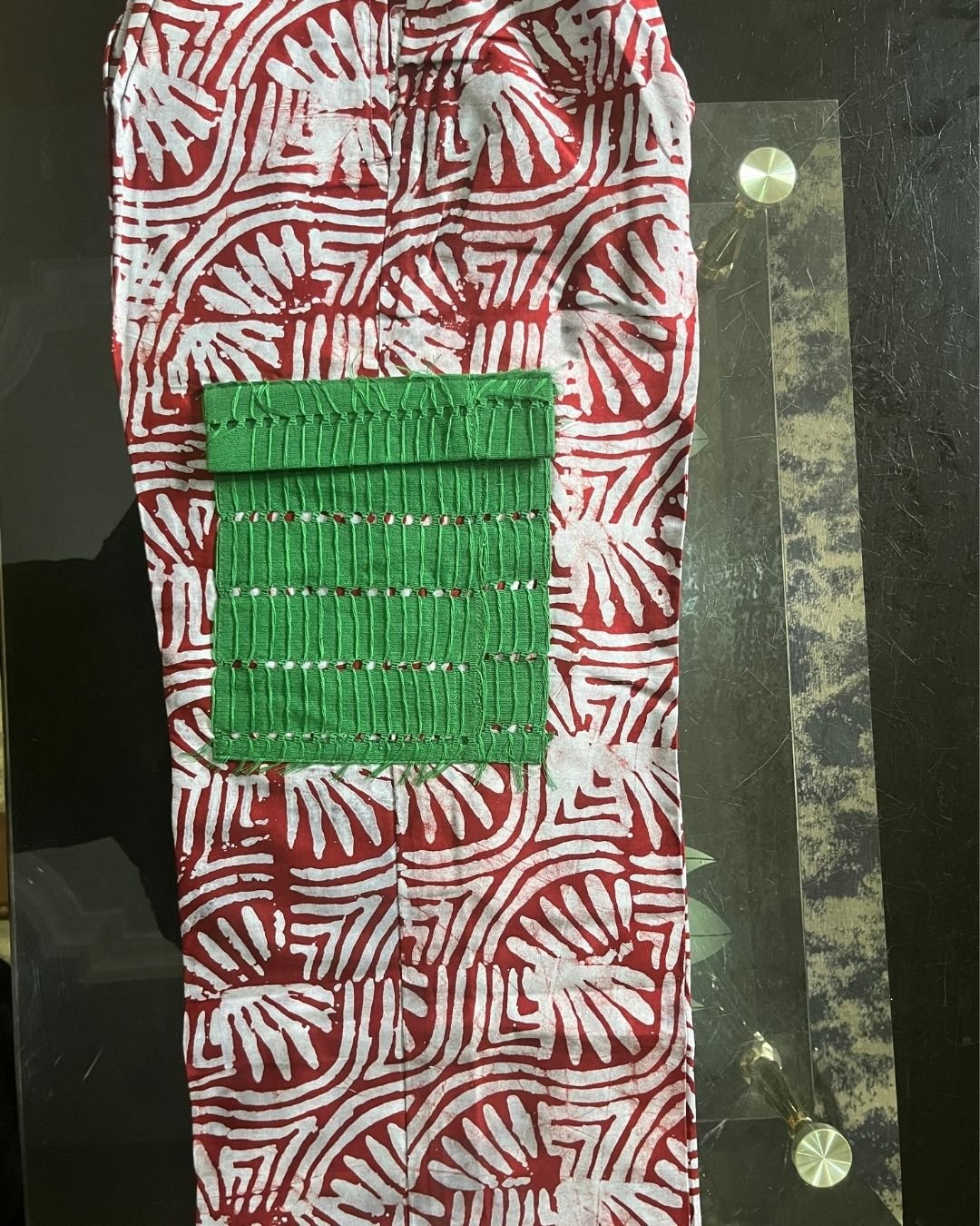 Men’s Adire-Lace Accent Pants - Image 5