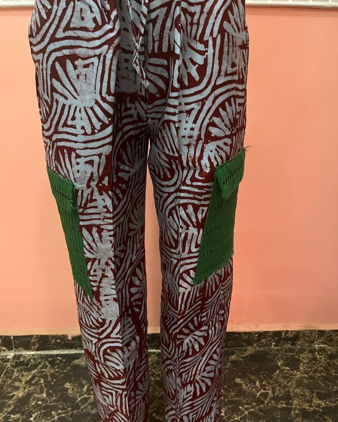 Men’s Adire-Lace Accent Pants - Image 4