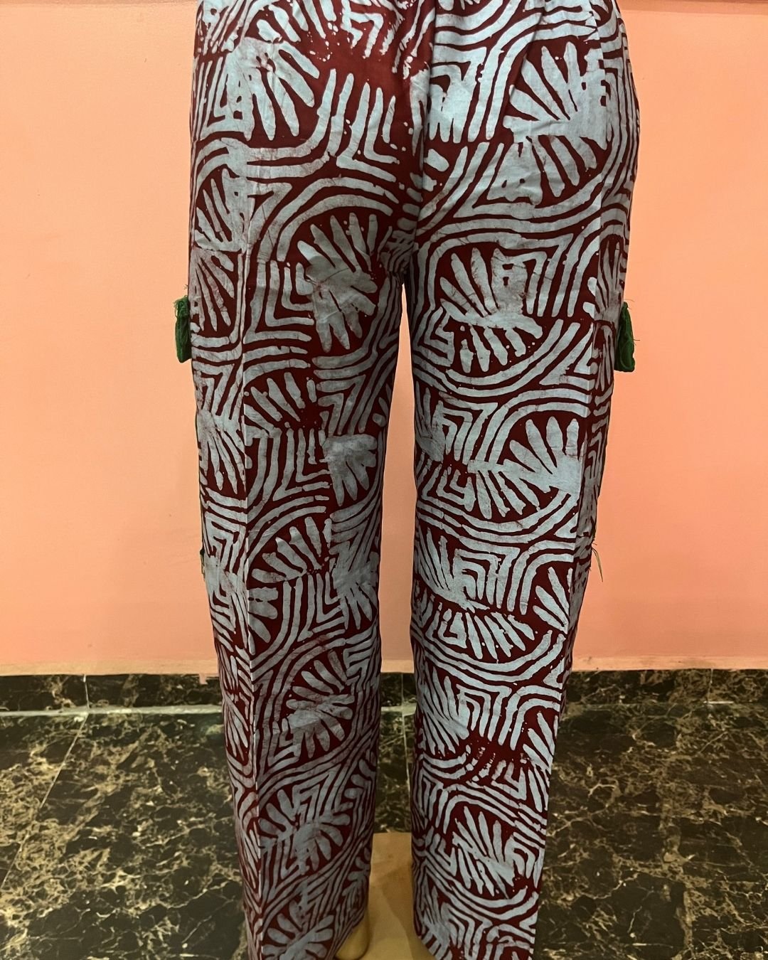 Men’s Adire-Lace Accent Pants - Image 2