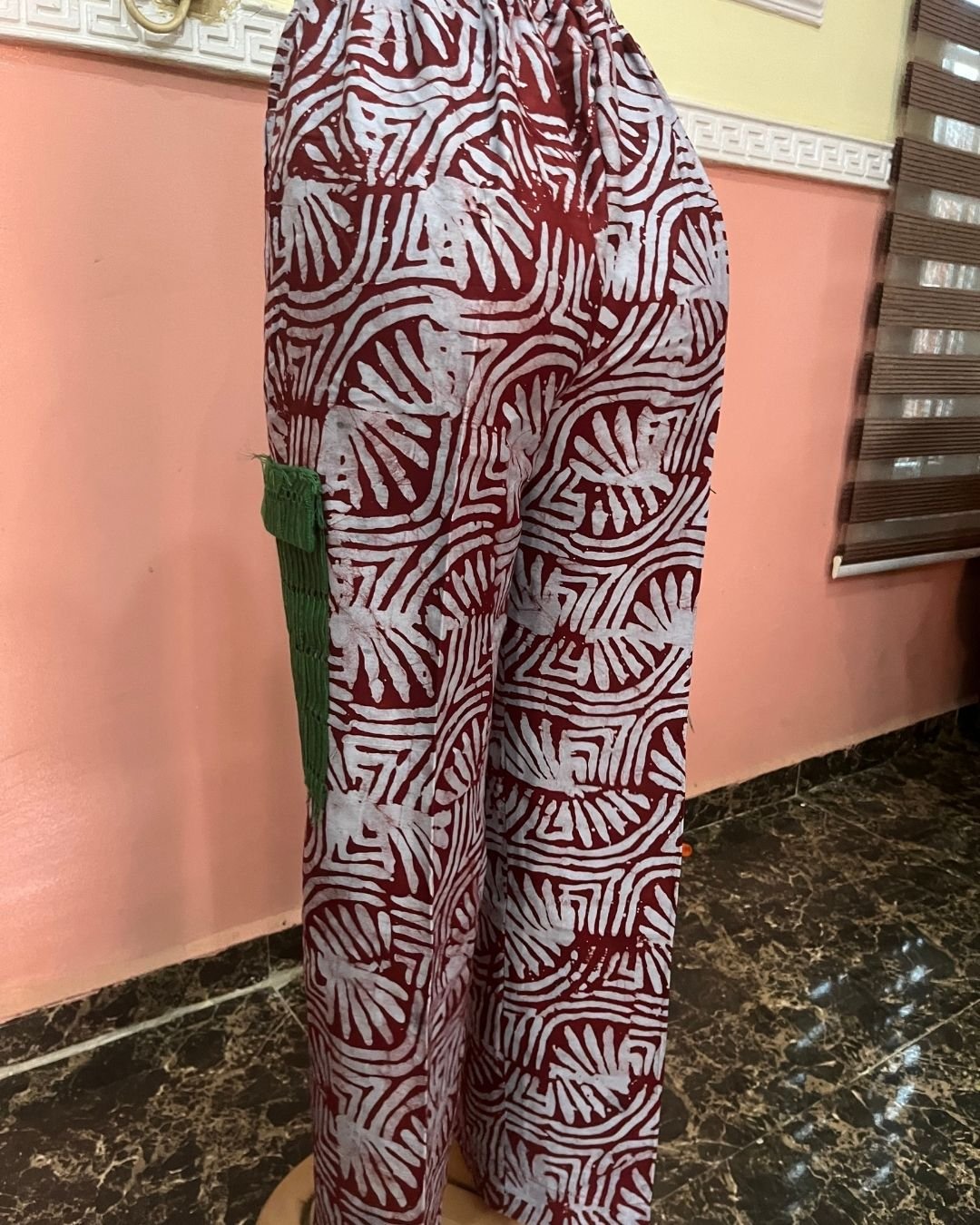 Men’s Adire-Lace Accent Pants - Image 8