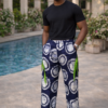 Adire Trouser with Aso-oke Pockets