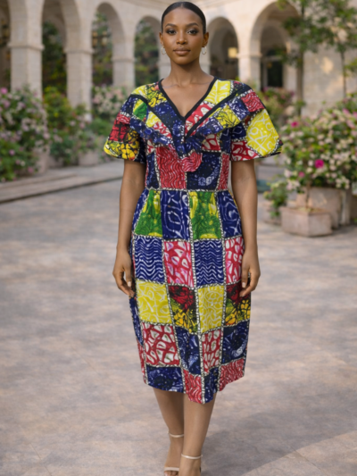 Adunni Patchwork Flair Dress