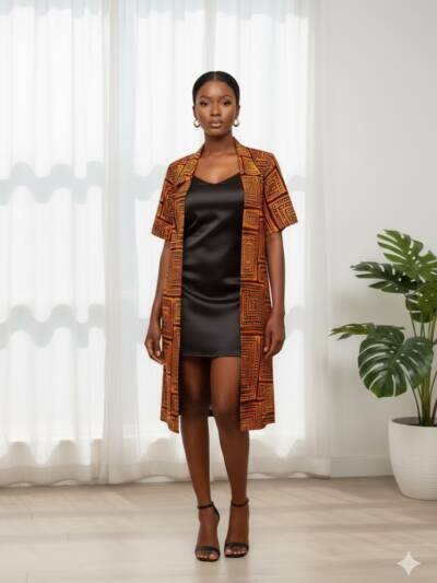 Amber Maze Kimono Jacket Set