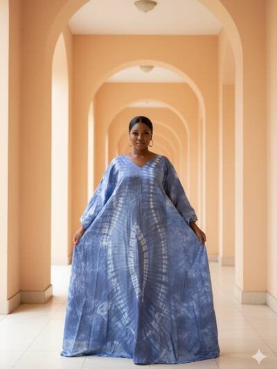 Azure Flow Kaftan Dress