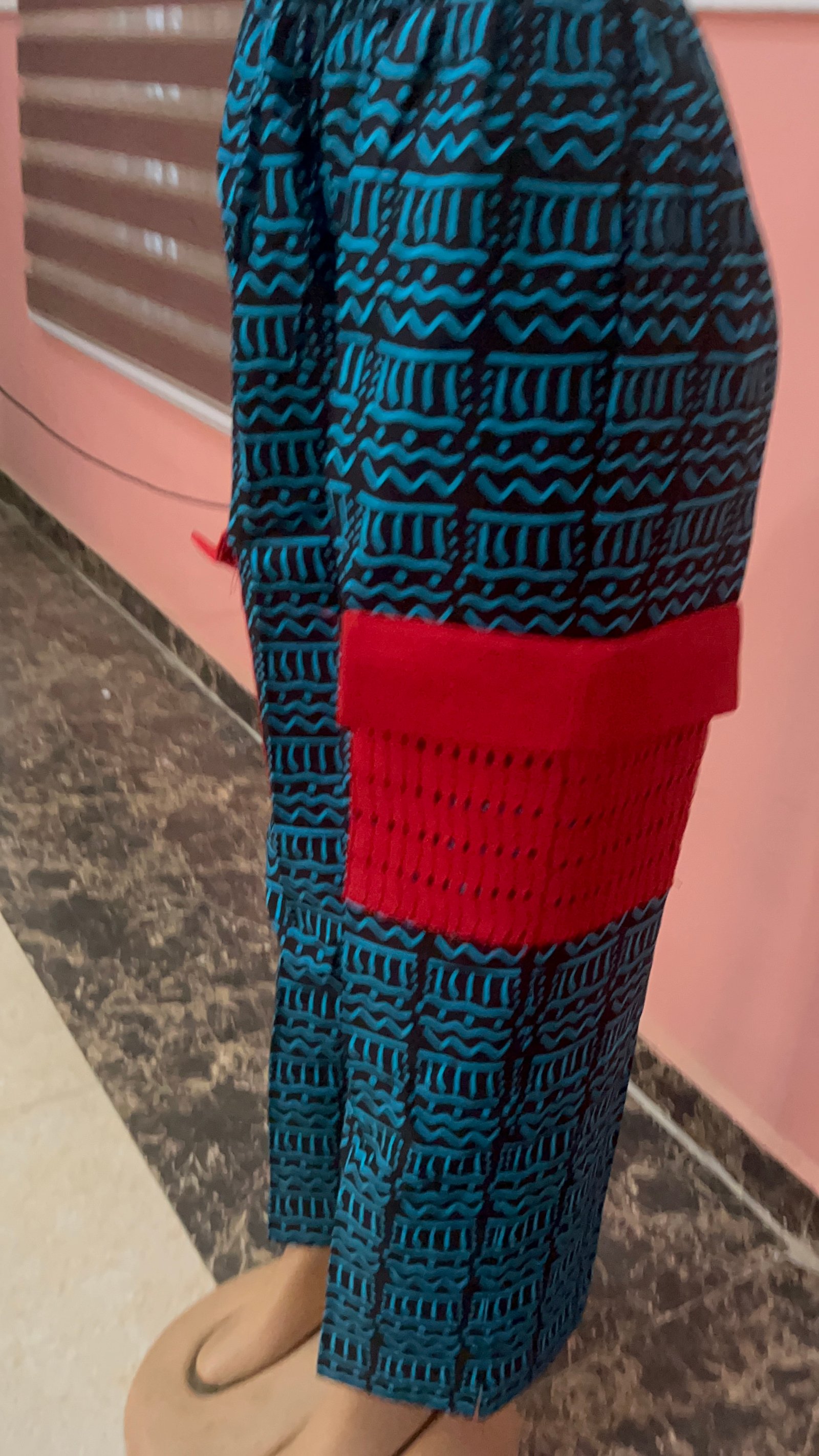 Men’s Ankara Radiant Cargo Pants with Lace Accent - Image 9