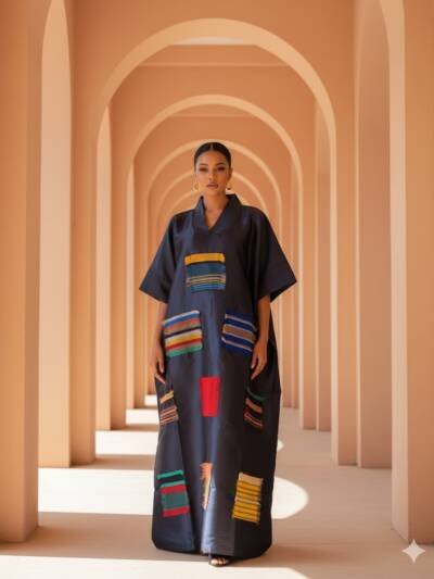Midnight Spectrum Kaftan Dress