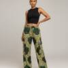 Premium Stoned Ankara Cargo Trouser – Side Crystal Embellished Pocket Design