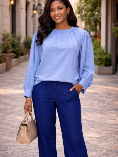 The Amara Grace Soft-Blue Co-Ord Set