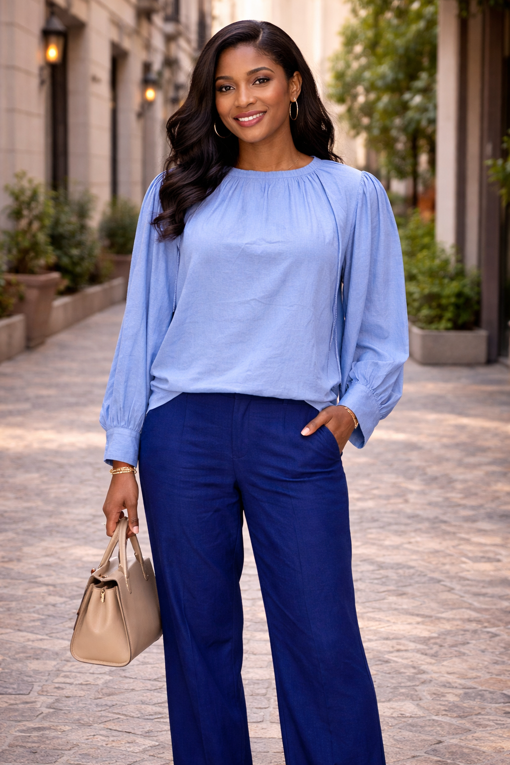 The Amara Grace Soft-Blue Co-Ord Set