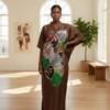 Brown Mosaic Kaftan Dress