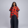 Circular Motif Ankara Maxi Kaftan Dress