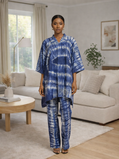 Indigo Rhythm Adire Two-Piece Set